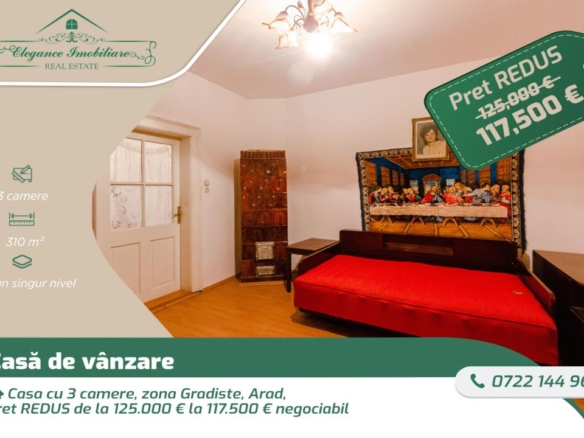 Casa cu 3 camere, zona Gradiste, Arad