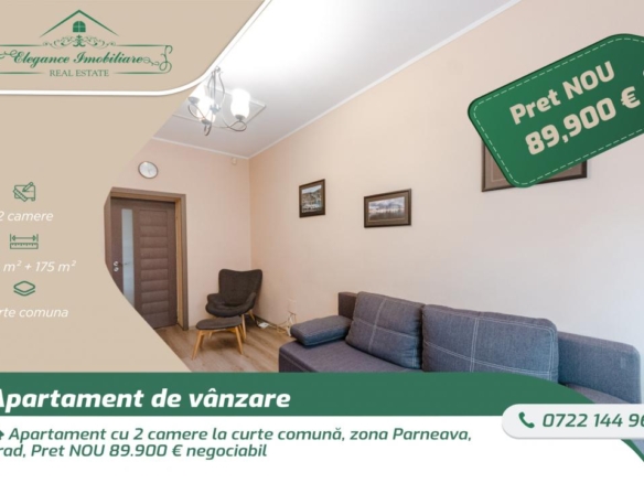 Apartament cu 2 camere la curte comună, zona Parneava, Arad